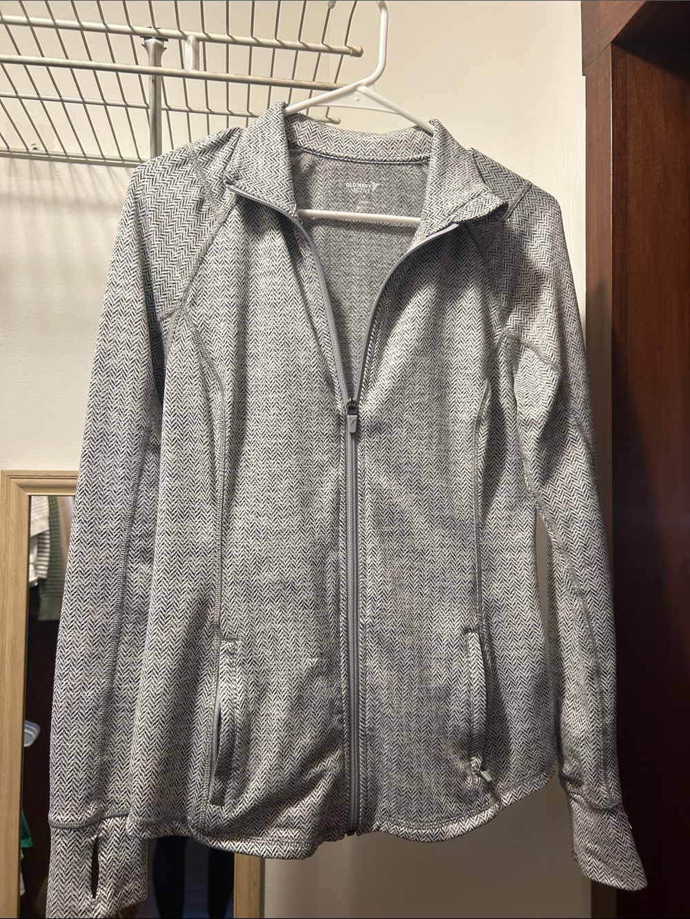 Old Navy Athletic Gray Full-Zip Women's Jacket